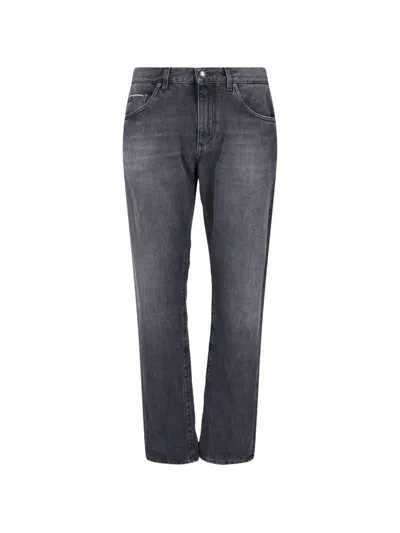 Dolce & Gabbana Logo-patch Jeans In Blue