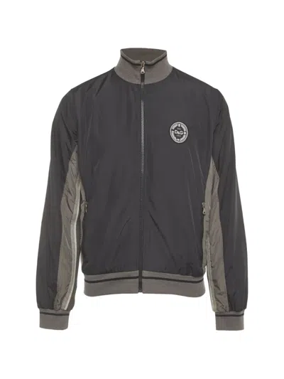 Pre-owned Dolce & Gabbana Logo-patch Lightweight Jacket In Black