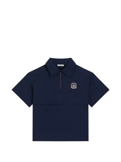 Dolce & Gabbana Kids' Logo-patch Polo Shirt In Multi