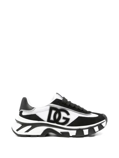 Dolce & Gabbana Logo-patch Sneakers In Black