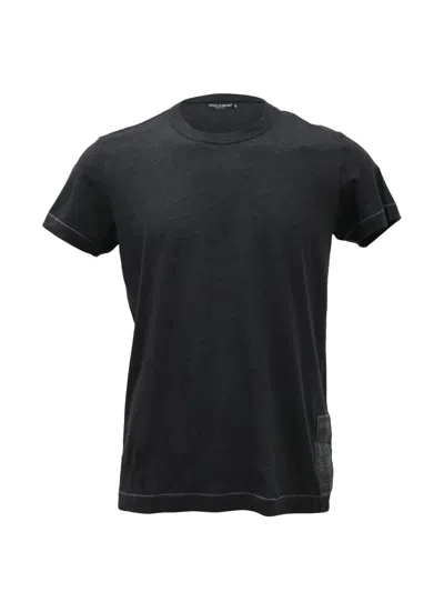 Pre-owned Dolce & Gabbana Logo-patch T-shirt In Black