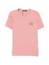 Dolce & Gabbana Cotton T-shirt With Patch In Pink