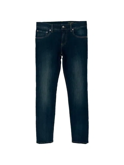 Pre-owned Dolce & Gabbana Logo-patched Skinny Jeans In Blue