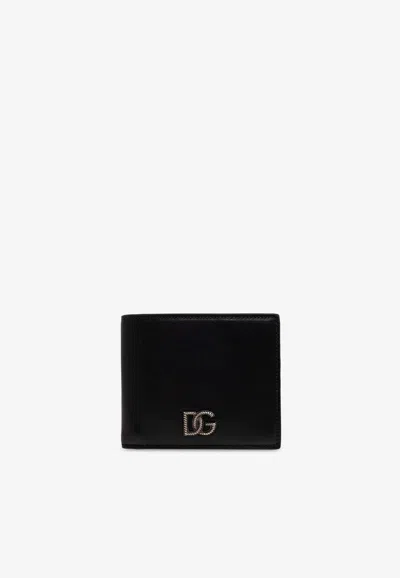 Dolce & Gabbana Logo-plaque Bi-fold Wallet In Black