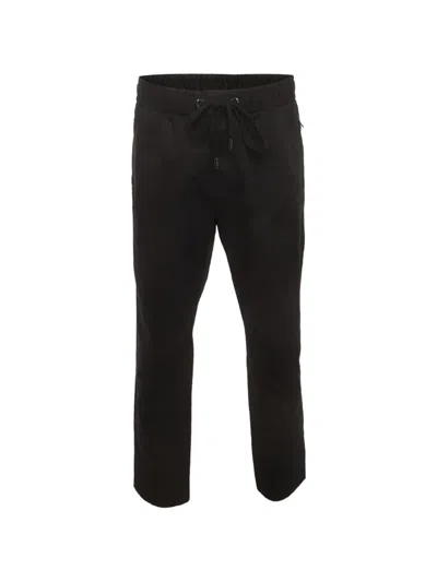Pre-owned Dolce & Gabbana Logo-plaque Drawstring Trousers In Black
