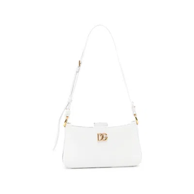 Dolce & Gabbana Logo-plaque Shoulder Bag In White