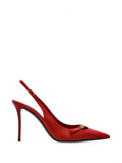 Dolce & Gabbana Logo-plaque Slingback Pumps In Multi