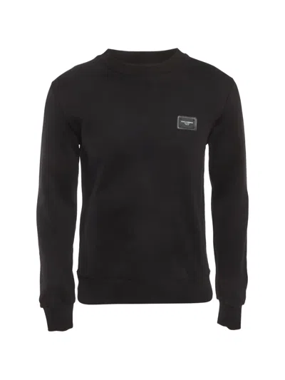 Pre-owned Dolce & Gabbana Logo-plaque Sweatshirt In Black