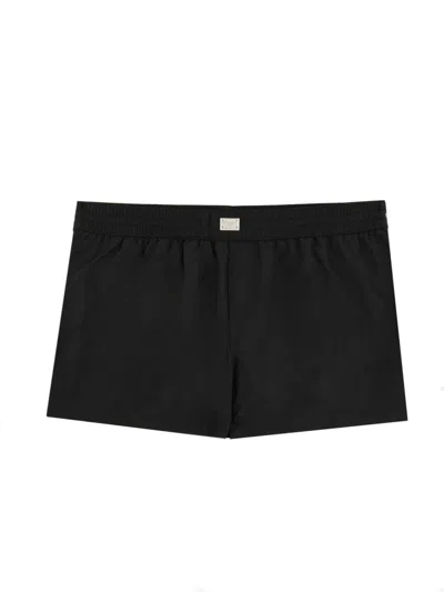 Dolce & Gabbana Logo-plaque Swim Shorts In Black