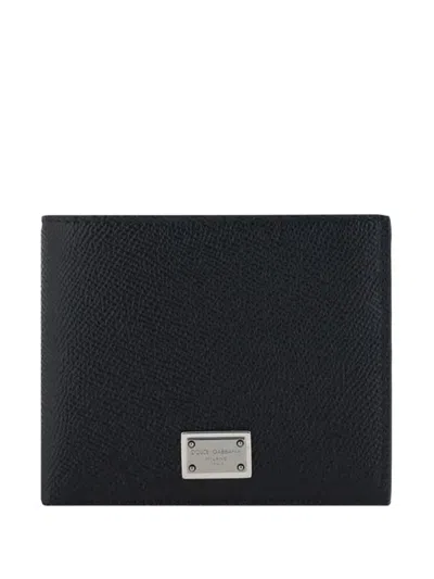 Dolce & Gabbana Logo-plaque Wallet In Black
