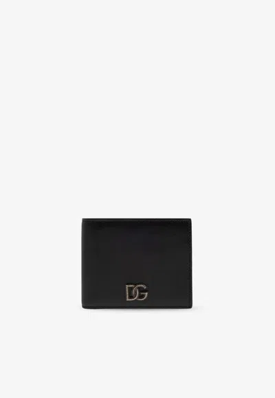 Dolce & Gabbana Logo-plaque Wallet In Black