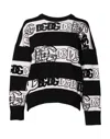 Dolce & Gabbana Logo Wool Pullover Sweater Striped Design In Multi