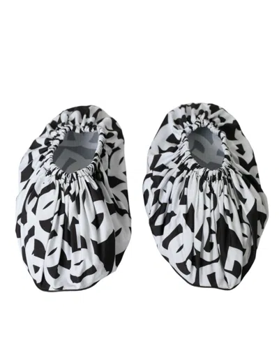 Dolce & Gabbana Logo-print Nylon Slip-on Flat In Multicolor