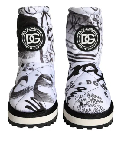 Dolce & Gabbana Logo-print Padded Boot In White