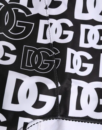 Dolce & Gabbana Logo-printed Bodysuit In Black