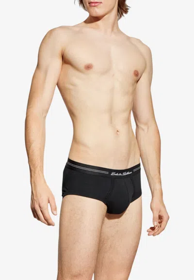 Dolce & Gabbana Logo-printed Classic Briefs In Black