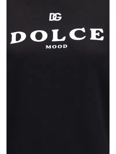 Dolce & Gabbana Logo-printed Cotton Sweatshirt In Black
