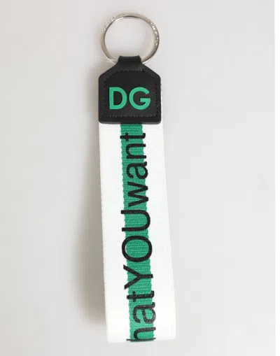 Dolce & Gabbana Logo-printed Polyester Key Case In Multi