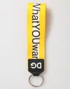 Dolce & Gabbana Multicolor Logo Polyester Brass Holder Keychain Pvc Accessory In Yellow