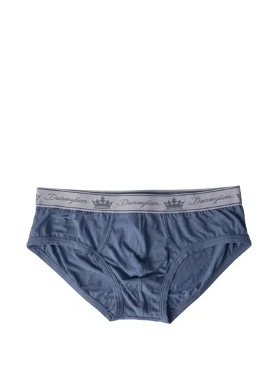 Dolce & Gabbana Logo-waistband Briefs In Blue