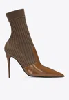 Dolce & Gabbana 105mm Pointed-toe Ankle Boots In Caramel
