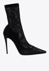 Dolce & Gabbana Lollo 105 Lace Ankle Boots In Multi