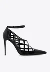 Dolce & Gabbana Lollo 105 Polished Leather Pumps In Black