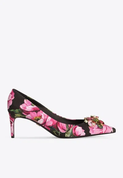 DOLCE & GABBANA LOLLO 60 FLORAL BROCADE PUMPS
