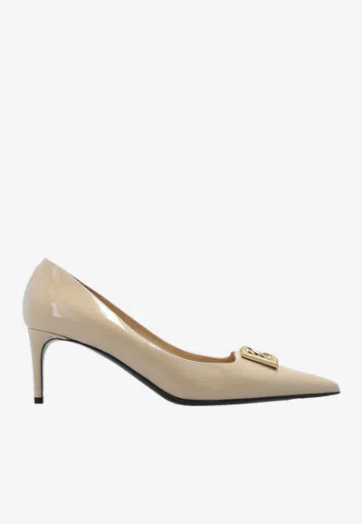 DOLCE & GABBANA LOLLO 60 POLISHED LEATHER PUMPS