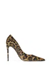 Dolce & Gabbana Lollo Shiny Leo-print Calf Leather Dcollet In Animal Print