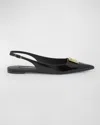 Dolce & Gabbana Dg Logo-plaque Slingback Ballerina Shoes In Black