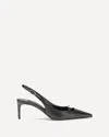 Dolce & Gabbana Pointed Toe Slingback High Heel Sandals In Black