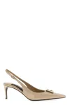 Dolce & Gabbana Lollo 60 Slingback Pumps In Polished Leather