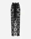 Dolce & Gabbana Chantilly Lace Long Skirt In Black