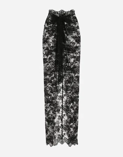 DOLCE & GABBANA LONG CHANTILLY LACE SKIRT