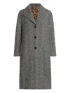 Dolce & Gabbana Long Chevron Coat Clothing In Brown