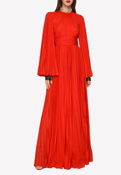 DOLCE & GABBANA LONG CHIFFON DRESS,F6AVST FUSXO R0365