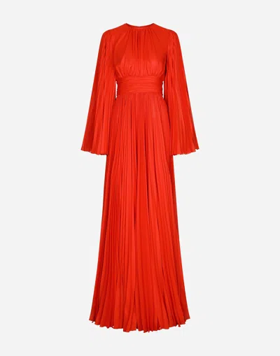 DOLCE & GABBANA LONG CHIFFON DRESS
