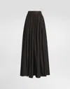 Dolce & Gabbana Long Circle Skirt In Iridescent Taffeta In マルチカラー