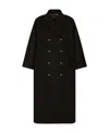 Dolce & Gabbana Long Double-breasted Coat In Black