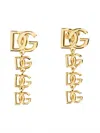Dolce & Gabbana Long Earrings With Dg Multilogo In Gold