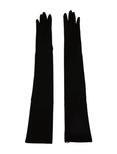 Pre-owned Dolce & Gabbana Long Evening Gloves In Black