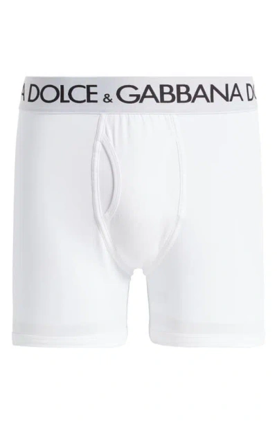 Dolce & Gabbana Dolce&gabbana Long Fit Boxer Brief In White