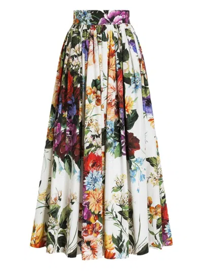 DOLCE & GABBANA DOLCE & GABBANA LONG FLORAL SKIRT
