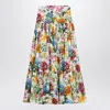 Dolce & Gabbana Dolce&gabbana Long Flounced Skirt With Floral Print Women In Multicolor