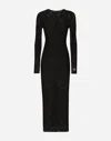 Dolce & Gabbana Long Lace Dress In Black