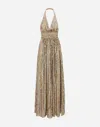 Dolce & Gabbana Sequin-detail Maxi Dress In Gold