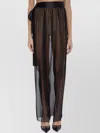 Dolce & Gabbana Knotted Silk Chiffon & Satin Skirt In Black