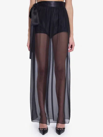 DOLCE & GABBANA LONG SILK CHIFFON SKIRT