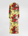 Dolce & Gabbana Bouquet Print Maxi Kaftan Dress In Print